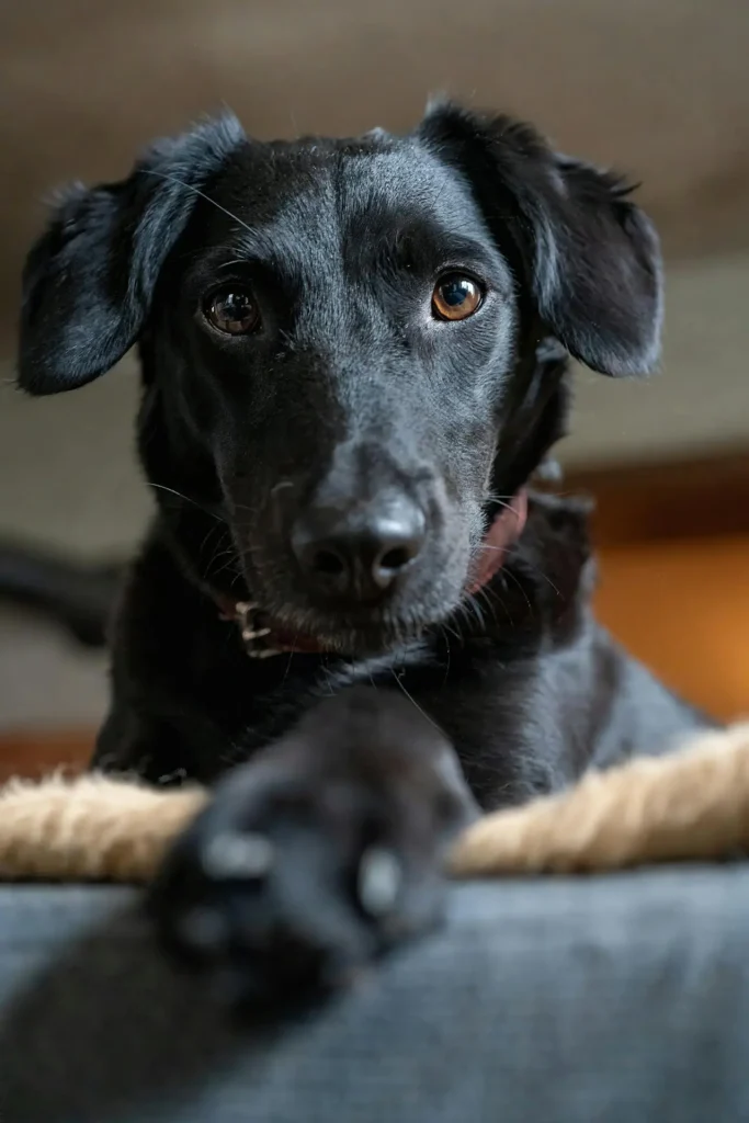 Black lab recovers from a seizure